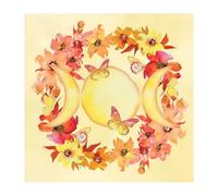 Mantel de tarots con patrón de flores de luna y astrología, altares, tela de adivinaciones, tarjeta de adivinaciones, mantel, mantel, decoración de pared