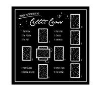 Mantel de tarots con patrón de flores de luna y astrología, altares, tela de adivinaciones, tarjeta de adivinaciones, mantel, mantel, decoración de pared