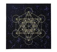 Mantel de tela de tarot de rejilla de cristal de Metatrone, tarjetas de adivinación, mantel de mesa, tapiz de suministro, camino de bruja, camino de bruja espiritual