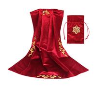 Mantel de terciopelo con bolsa de tarot, funda de tela metafísica nórdica, juego de mesa, cubierta de mesa, mantel de tarot, mantel de mesa para leer, bolsa cuadrada de terciopelo
