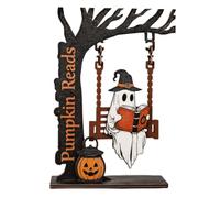 Mantel Decoración de Lectura de Halloween, exhibición de Madera para Libros, para Estante, Escritorio, otoño, Temporada, Acento para hogar, en Interiores, estantería Invisible, estantería Flotante,