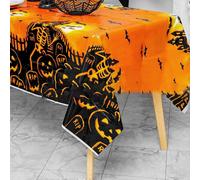 Mantel decorativo de Halloween de 137 x 274 cm, mantel de Halloween, cubierta de mesa de Halloween de