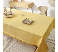 Mantel Decorativo Reutilizable For Jardín,Rectangular,Sin Planchado,Con Diseño De Gofres, Color Liso,Funda Protectora For Mesita De Noche,Mesa De Centro(Yellow,51.2x70.9in)