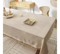 Mantel Decorativo Reutilizable For Jardín,Rectangular,Sin Planchado,Con Diseño De Gofres, Color Liso,Funda Protectora For Mesita De Noche,Mesa De Centro(Khaki,51.2x70.9in)