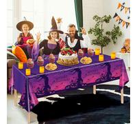 Mantel desechable de Halloween, mantel rectangular de plástico, mantel para fiesta de Halloween