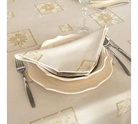 Mantel Elegante con diseño navideño y Tratamiento Antimanchas, Referencia: Christmas, Blanco, 12 Napkins 18 x 18 (45 x 45cm)