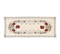 Raguso Mantel Estilo Europeo Rojo Floral Elegante Cubierta de Mesa Flor Hueco Bordado Camino de Mesa Exquisito Mantel pequeño Decorar para Bodas Banquete TV gabinete Mesa de Centro(Rectangle)