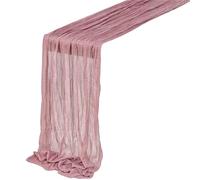 Mantel europeo para boda, camino de mesa de tela arrugada, banderines de mesa de cumpleaños, boda, banquete, decoración de caminos, caminos de gasa larga, semitransparente, mantel de gasa para parte
