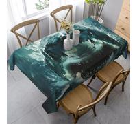 Mantel Huella De Semen De Tiburón Tablecloth Rectangular Protector Mesa Durabilidad Cubierta De Mesa para Casa Fiestas Comedor 137X183Cm