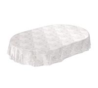 Mantel, hule, lavable, hojas, abstracto, moderno, toalla, gris, Oval 140 x 180cm