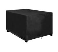 Mantel impermeable grande para mesa de exterior, 205 x 90 x 80 cm, tela Oxford 600D, rectangular, protector de muebles de jardín, color negro, cubierta impermeable para todo tipo de clima
