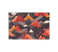 Mantel individual aislado de 12 x 18 pulgadas HJFCZH rodeado de volcanes, grueso, resistente al calor, adecuado para mesas de cocina y banquetes