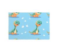 Mantel Individual Aislante de 30 x 45 cm con Bonitos Estampados de Dinosaurios, Grueso y Resistente al Calor, Apto para cocinas y mesas de Banquetes.