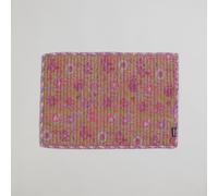 Mantel individual de algodón acolchado con flores