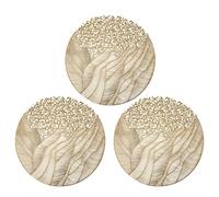 Mantel Individual de Mesa, 15.7 x 15.7 Pulgadas, Lavable, para jarrón de Flores, 3 Unidades, decoración de Cocina, Comedor, hogar, manteles Decorativos para Hotel, Restaurante