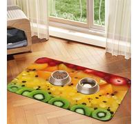 Mantel individual de piel absorbente para mascotas de frutas frescas, 40 x 60 cm, bonito diseño para gatos y perros, almacenamiento portátil