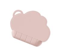 Mantel individual de silicona con forma de nubes, mantel individual de viaje, cena, reutilizable, con bolsillo para atrapar alimentos, tapete de alimentación infantil
