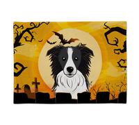 ""Mantel individual de tela multicolor con dise o de border collie para Halloween BB1799PLMT de Caroline's Treasures""