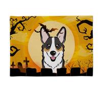 ""Mantel individual de tela multicolor con dise o de corgi tricolor para Halloween BB1813PLMT de Caroline's Treasures""