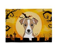 ""Mantel individual de tela multicolor con dise o de Jack Russell Terrier de Caroline's Treasures BB1818PLMT para Halloween""