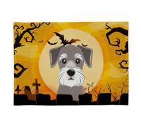 ""Mantel individual de tela multicolor con dise o de Schnauzer para Halloween BB1764PLMT de Caroline's Treasures""