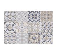 Mantel individual de vinilo con motivos decorativos de azulejos de cemento multicolores
