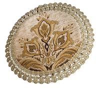 Mantel Individual Estilo Occidental, Almohadilla Aislante térmica for Cuencos, Posavasos de Tela, for Mesa Centro, Color Rojo, 34 x 52 cm, Ovalado(Brown,16 * 16cm Round placemat)