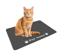 Mantel individual para alimentos para mascotas - Base dispensador de agua con agarre texturizado, película a prueba de salpicaduras para atrapar líquidos, ligero y fácil de , suave