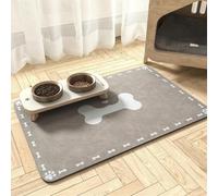 Mantel Individual para Mascotas,Absorbente para Cuenco de Comida para Perros,Tapete para Comida para Gatos,Placemat para Comida Bebida de Cat Dog,Pet Feeder Pads (Caqui,50x80 cm)