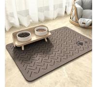 Mantel Individual para Mascotas,Absorbente para Cuenco de Comida para Perros,Tapete para Comida para Gatos,Placemat para Comida Bebida de Cat Dog,Pet Feeder Pads (Marrón,50x80 cm)
