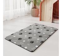 Mantel Individual para Mascotas,Alfombrilla para Comedero de Perros Gatos,Sin Manchas Secado Rápido Absorbente Antideslizante Alfombra de Baño con Base de Goma Pet Placemat (Gris Claro,40x60 cm)