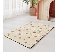 Mantel Individual para Mascotas,Alfombrilla para Comedero de Perros Gatos,Sin Manchas Secado Rápido Absorbente Antideslizante Alfombra de Baño con Base de Goma Pet Placemat (Beige,30x40cm)