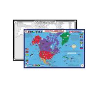 Mantel individual para ni os con mapa de Am rica del Norte de Tot Talk, mantel individual educativo, reutilizable, lavable, de doble cara, para a