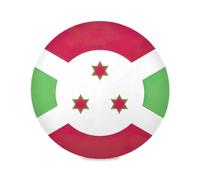 Mantel individual redondo antideslizante con diseño de bandera de Burundi, lavable, estético, decoración de mesa de comedor, cocina, 15.4 pulgadas, 1 unidad
