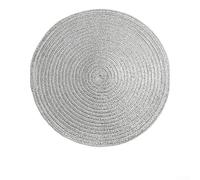 Mantel individual redondo de 38 cm para mesas de comedor, aislante del calor, protector de estilo rústico para uso doméstico y comercial (C-38 cm (1 unidad)