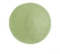 Mantel individual redondo de 38 cm para mesas de comedor con construcción resistente al calor y acabado rústico de color sólido consistente (A-38 cm (A-38 cm (1 unidad)