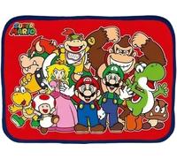 Mantel individual Super Mario para niños, 40 x 30 cm, suave, impermeable y plegable, de poliéster, licencia oficial