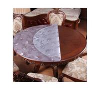 Mantel Individual Transparente de PVC Mantel Redondo de PVC Transparente, Impermeable, con patrón Cocina, Cristal, Suave, for Mesa Comedor(Flower Pattern,Diameter120cm)