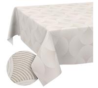 Mantel Lavable, Efecto Loto, fácil de Limpiar, de algodón y poliéster, Resistente a Las Manchas, para Exteriores, Color Gris, 120 x 140 cm