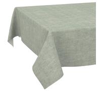 Mantel lavable, mantel de lino y algodón, aspecto de lino, impermeable, fácil de limpiar, protección antimanchas, 90 x 130 cm, color azul