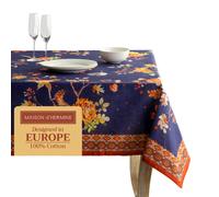 Mantel Maison d' Hermine 100 % algod n - Mantel rectangular decorativo de 152 x 304 cm - Manteles lavables para comedor, hogar y fiestas - Para A