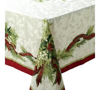 Mantel navide o de Benson Mills con estampado de tela, ideal para fiestas de invierno y Navidad (rectangular, 152 x 213 cm)