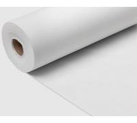 Mantel Papel Precortado Polipropileno para Mesa - Manteles Textura Tela Desechables - Rollo de 1,20 x 50 Metros con Precorte en 40 cm - Para Eventos, Restaurante y Navidad (Blanco, Precorte 40 cm)