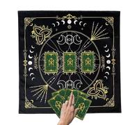 Mantel para cartas del tarot, estera de lectura esotérica, estera decorativa para altar, textura lisa resistente, diseño plegable ligero para adivinación, práctica psíquica, escritorio de ceremonias