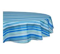 MANTEL PARA EXTERIOR CON ESTAMPADO DE RAYAS AZULES OC ANO 60 REDONDOS