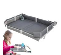 Mantel para mesa de avión, mesa de viaje con bolsillos, escritorio de viaje compacto para niños, espacio de juego plegable, suministros de vuelo compactos, escritorio de aperitivos para viajes por