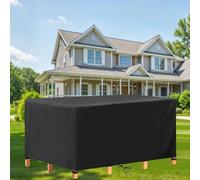 Mantel para mesa de exterior, tela Oxford 600D, impermeable, para muebles de jardín, para mesas y sillas, 250 x 210 x 55 cm, protección para patio, resistente a la lluvia y a los rayos UV