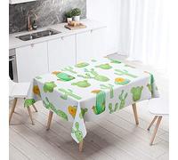 Mantel para Mesa Impermeable Antimanchas, Cocina Comedor Rectangular Resistente al Desgaste Lavable Mantel de Poliéster Plantas de Cactus Patrón 3D (Cactus,100x140cm)