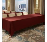 Mantel Personalizable Impermeable - Manteles de Mesa Poliéster Cuadrado/Rectangular para Hoteles de Lujo, Restaurantes & Salas de Conferencias, Lavable y Antimanchas(Marrón oscuro,190x310cm)