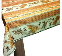 Mantel Provenzal rectangular antimanchas 150 x 240 cm, diseño de girasol, color amarillo